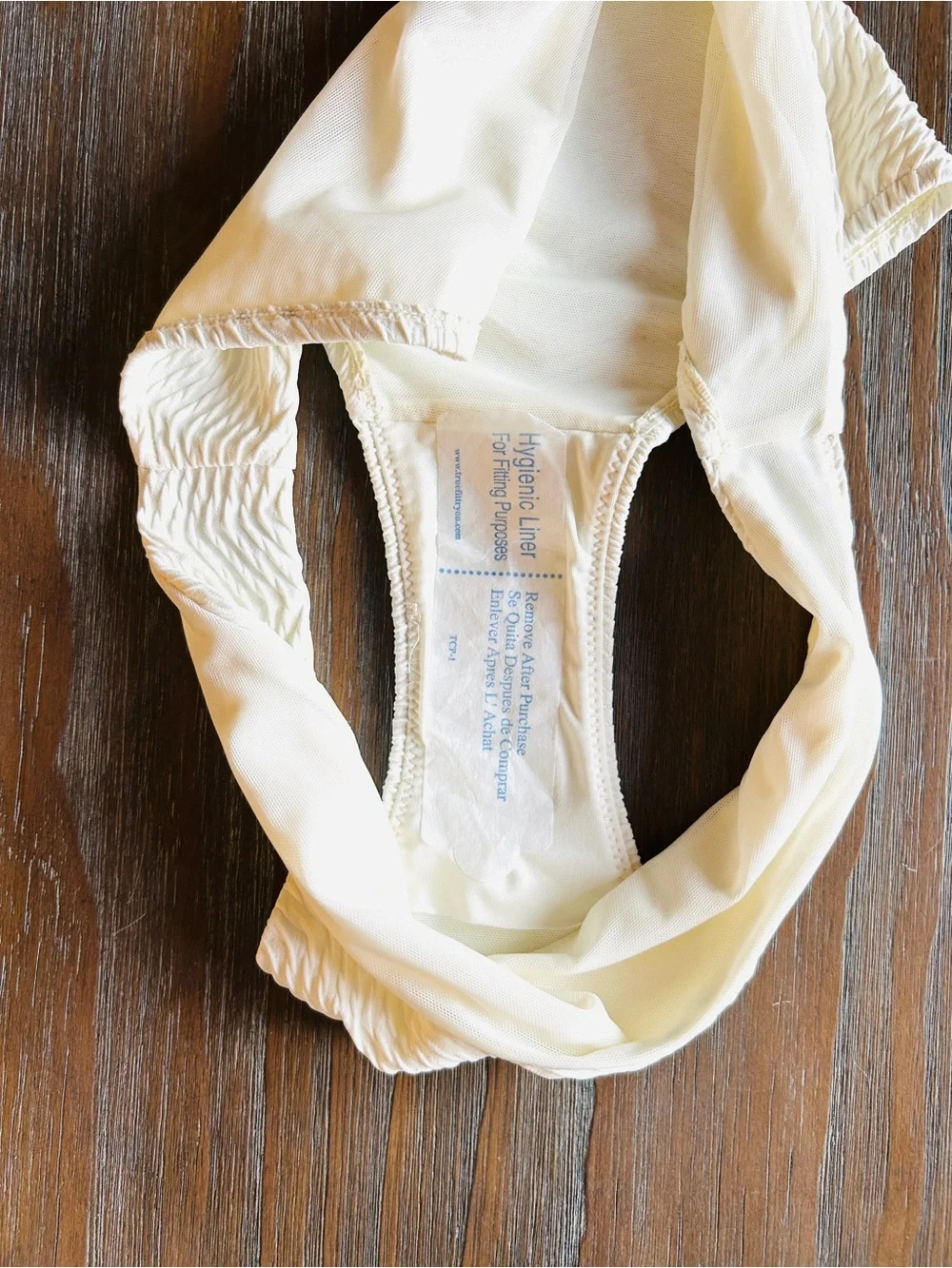 SEA Level Australia Cream Spinnaker Mid Rise Textured Bikini Bottom Size 10 NWOT